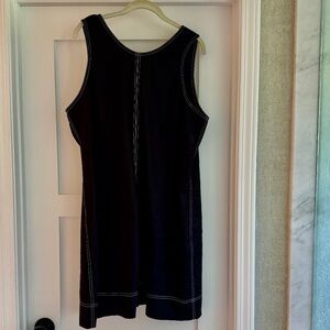 EUC Tommy Bahama Palm-A-Dora Split-Neck Sheath Dress – Black, Size XL